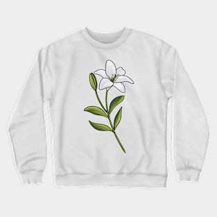 White Lily Crewneck Sweatshirt